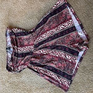 Windsor Burgundy and Black Patterned Romper